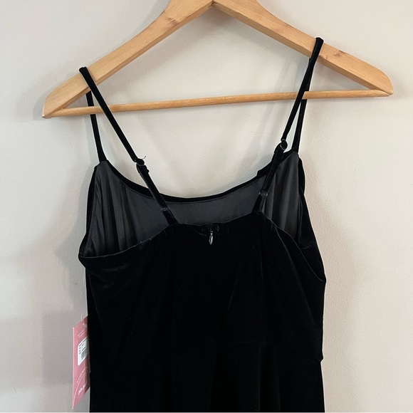 Birdy grey Ash velvet dress Ladies size small Black classic stretch gown - Picture 3 of 9